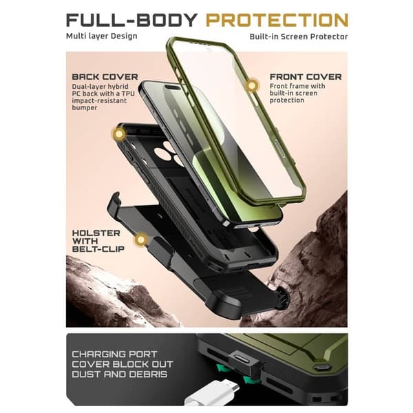 SUPCASE UB Pro cover til Apple iPhone 17 Pro - Guldan