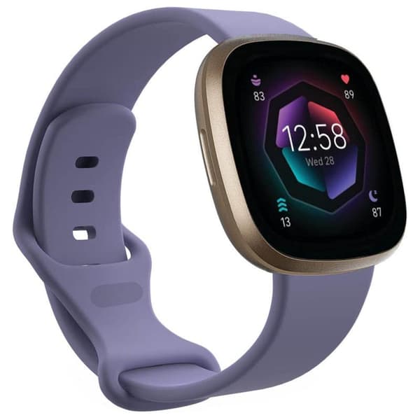 Sport Kellon ranneke Fitbit Sense 2 - Violetti