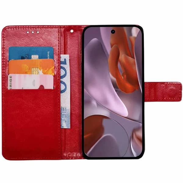 Wallet cover 3-kort til Google Pixel 9a - Rød