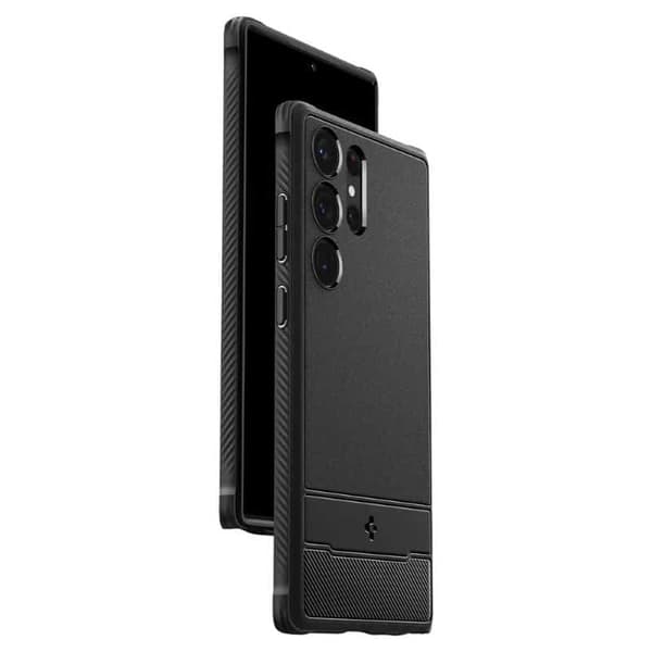 Spigen Rugged Armor cover til Samsung Galaxy S23 Ultra - Sort