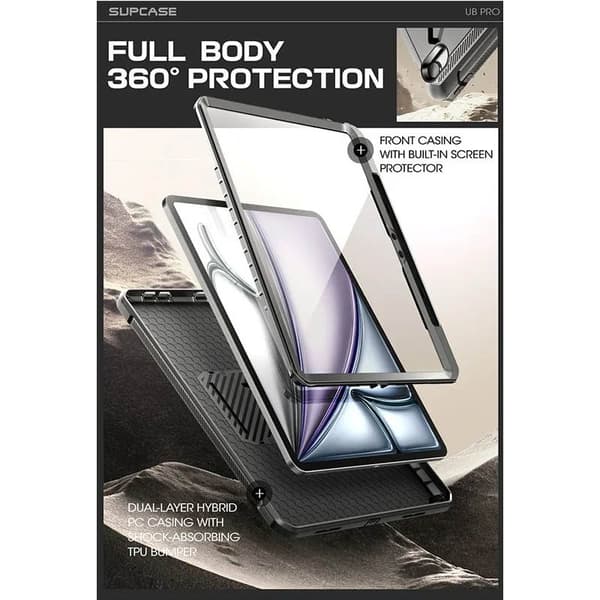 SUPCASE UB Pro tablettikotelo Apple iPad Air 13 (2025) - Musta