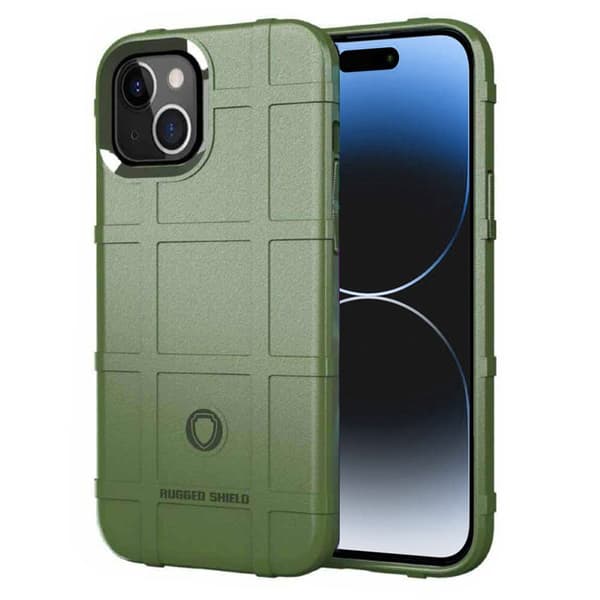 Rugged Shield skal till Apple iPhone 15 Plus - Army