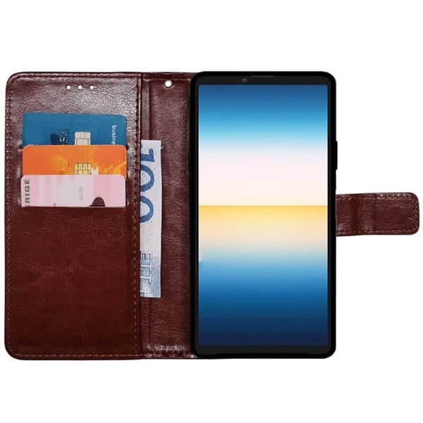Wallet cover 3-kort til Sony Xperia 5 IV - Brun