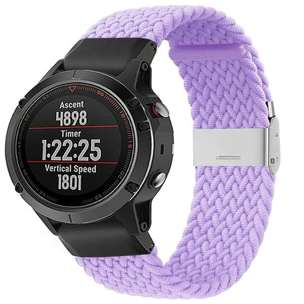 Flettet Urrem til Garmin Fenix 5 - Lightpurple