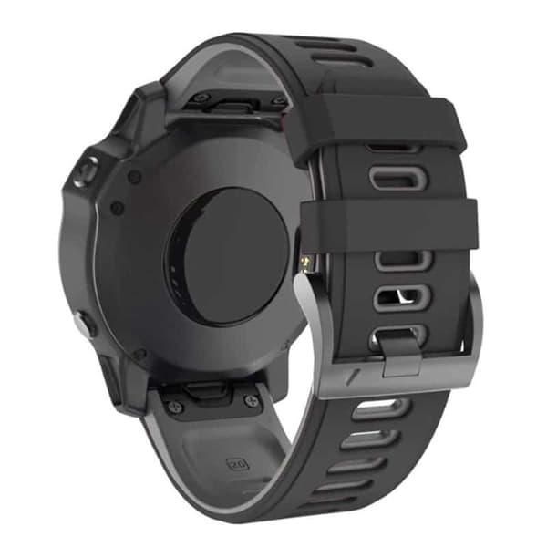 Twin kellon ranneke Garmin Fenix 7 - Musta/harmaa