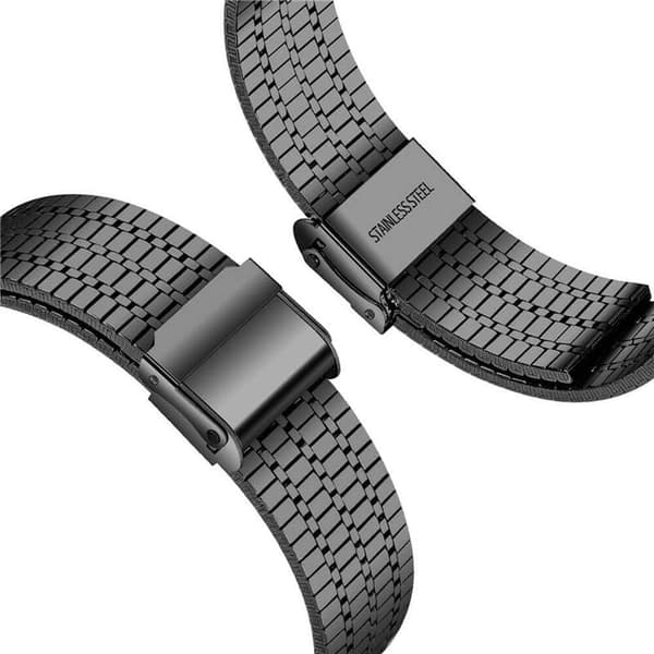 Mesh Urrem rustfrit stÃ¥l til Apple Watch 6 (44mm) - Sort