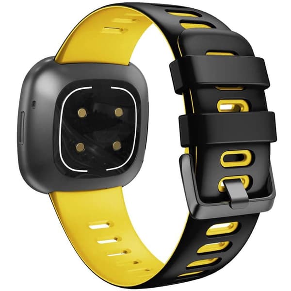 Twin Sport urrem til Fitbit Sense - Sort/gul