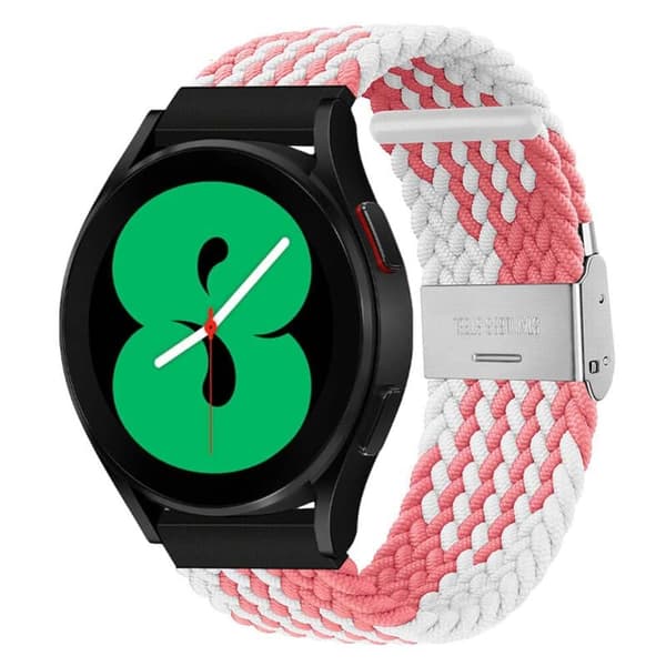 Flettet Elastisk urrem til Samsung Galaxy Watch 4 (44mm) - pinkw