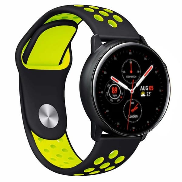 EBN urrem til Samsung Galaxy Watch Active 2 (44mm) - Sort / Gul