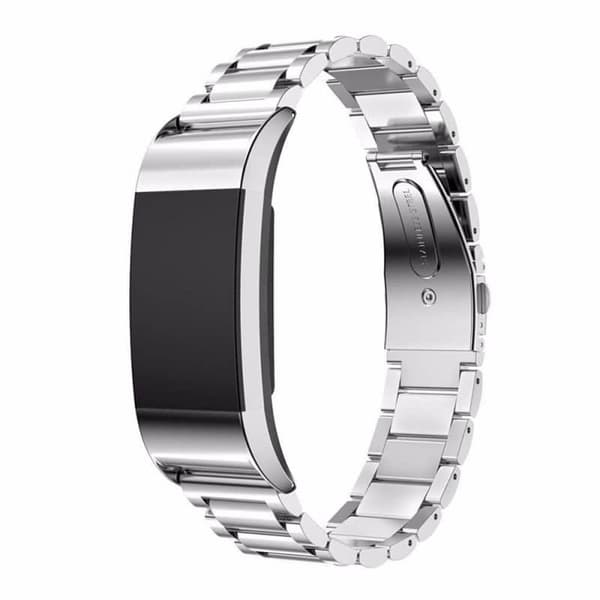 Kellon ranneke ruostumatonta terÃ¤stÃ¤ FITBIT Charge 3 - hopea
