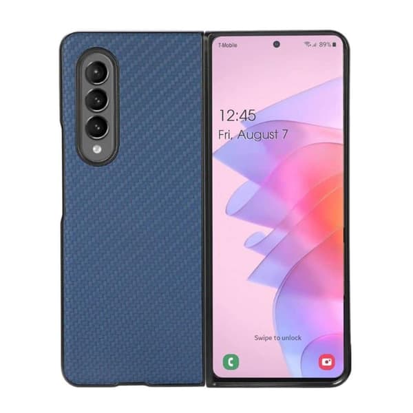 Karbonfiber deksel til Samsung Galaxy Z Fold 4 - Blå