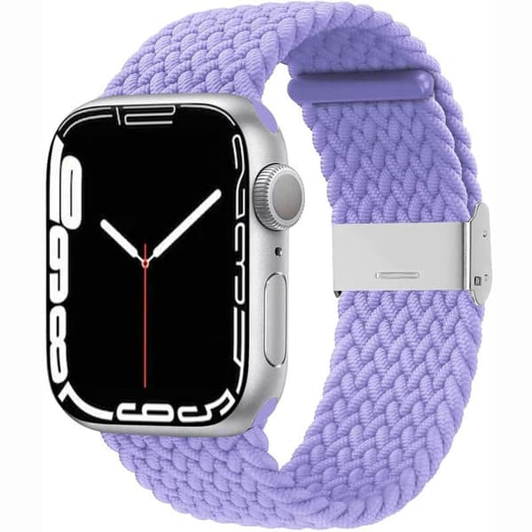 Flettet Urrem til Apple Watch 7 (45mm) - Lightpurple