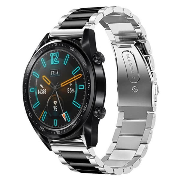 til Huawei Watch GT2 rustfrit stål urrem - sølv / sv