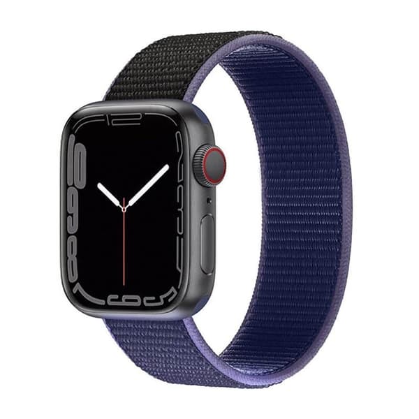 Nylon Urrem til Apple Watch 7 (41mm) - Midnight Black