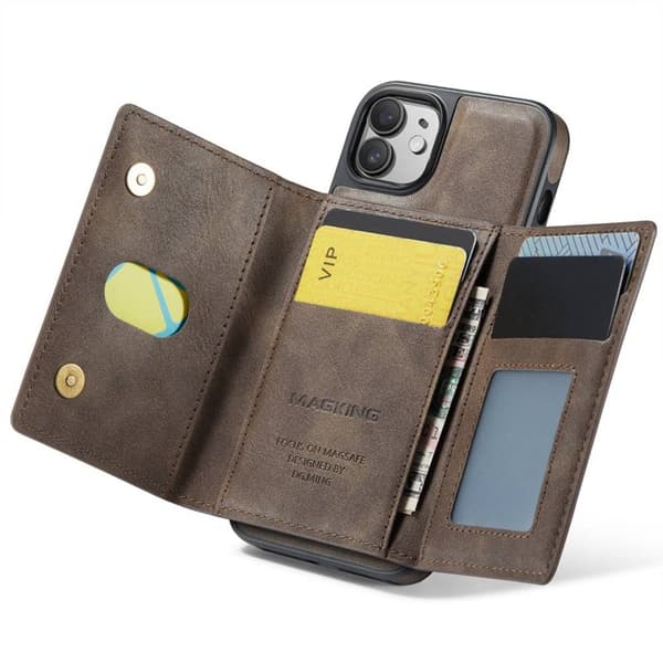 DG-Ming Magking K2 2i1 deksel til Apple iPhone 12 - Coffee