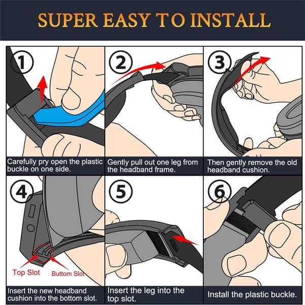 Hodebøylebeskyttelse til Sennheiser HD545 – Svart