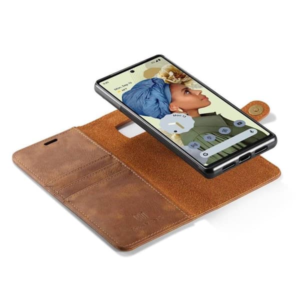 Wallet DG-Ming 2i1 til Google Pixel 6 Pro - Brun