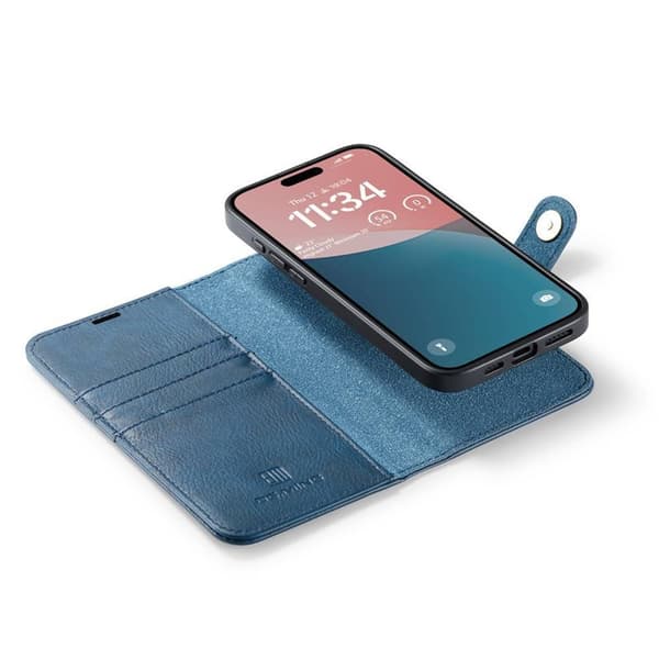 Wallet DG-Ming 2i1 til Apple iPhone 16 Plus - BlÃ¥
