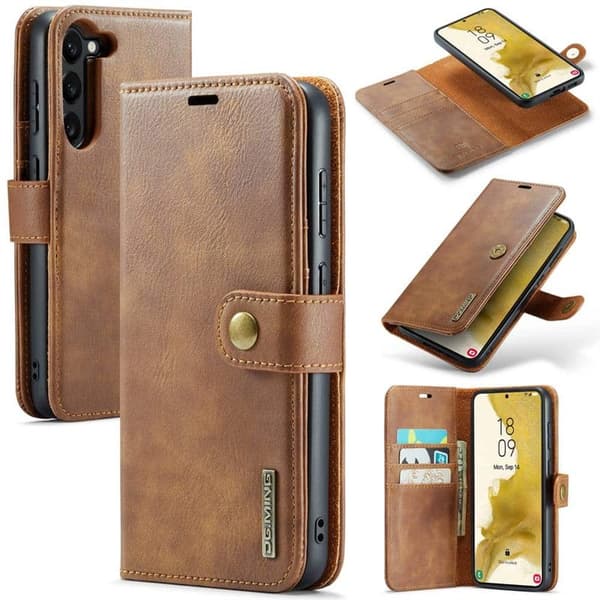 Wallet DG-Ming 2i1 til Samsung Galaxy S24 Plus - Brun