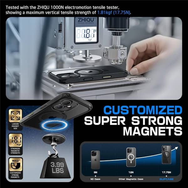 SUPCASE UB Mag Stand cover til Apple iPhone 16 - Sort