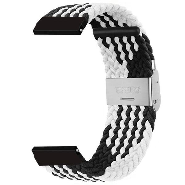 Flettet elastisk urrem til OnePlus Watch Lite - Sorthvid