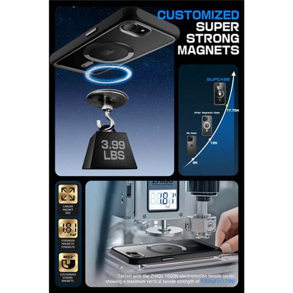 SUPCASE UB Mag cover til Apple iPhone 16e - Sort