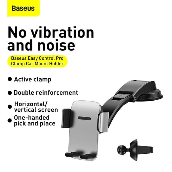 BASEUS Easy Control Pro Clamp Bilholder - Sølv
