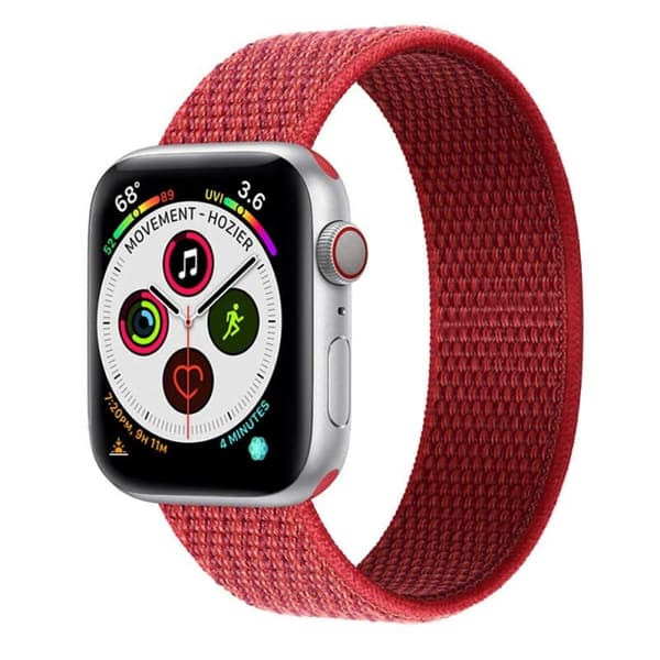 Nylon Urrem til Apple Watch 5 (44mm) - Red
