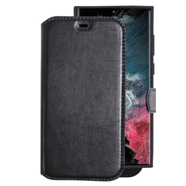 Slim Wallet Case 2i1 til Samsung Galaxy S22 Ultra - Sort
