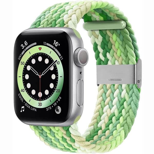 Punottu kellon ranneke Apple Watch 6 (44mm) - Gradient green