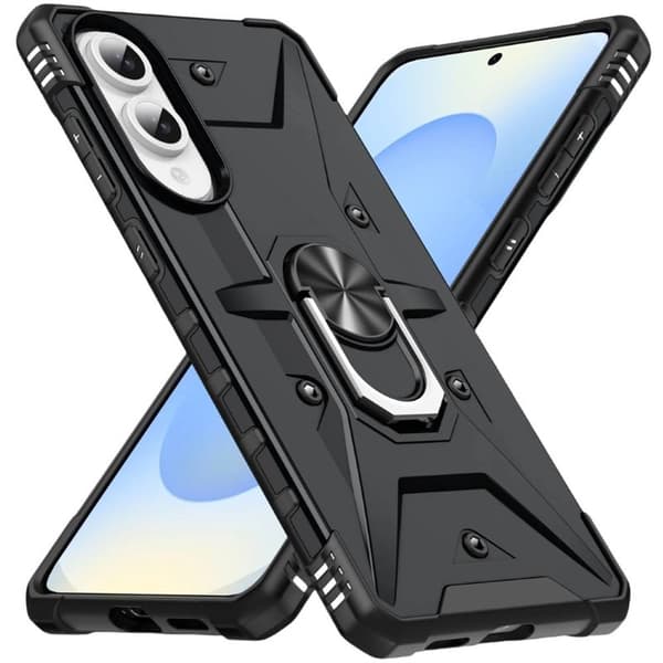 Hybrid Ring Case til Samsung Galaxy S25 Edge - Sort
