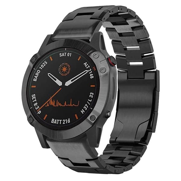 Oracle Titanium urrem til Garmin Fenix 6 - Sort