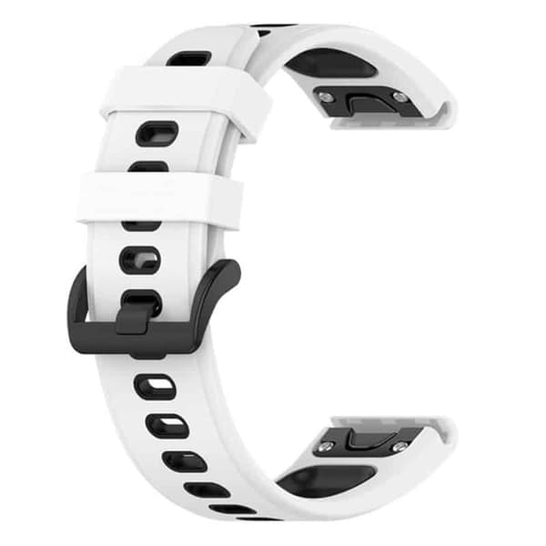 Twin sport urrem til Garmin Forerunner 965 - Hvid/sort