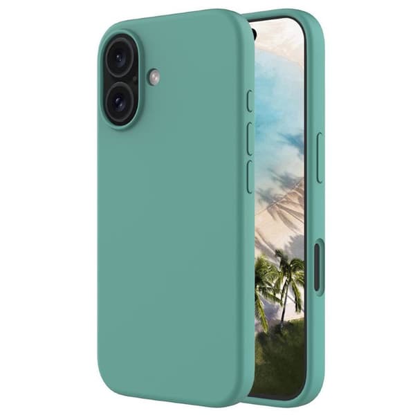 Liquid silikone cover til Apple iPhone 16 - Pine Green