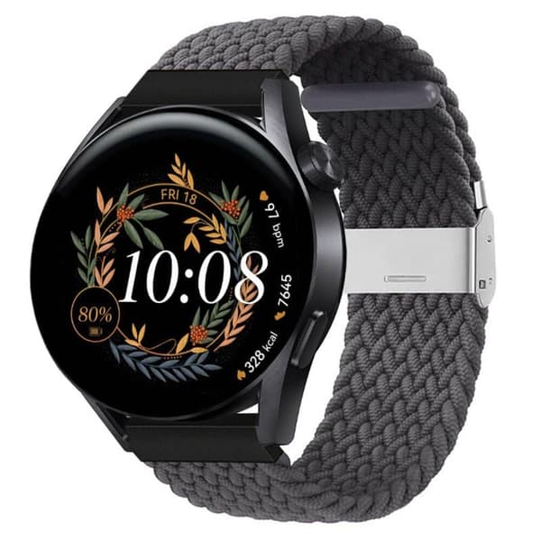 Flettet Elastisk urrem til Huawei Watch GT3 (42mm) - skygrey