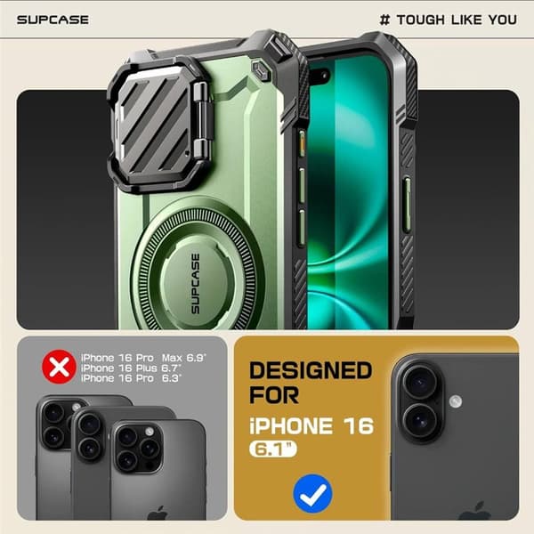 SUPCASE UB Mag XT cover til Apple iPhone 16 - Guldan