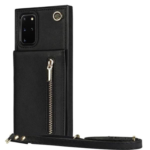 Zipper halskæde etui til Samsung Galaxy S20 Plus - Sort