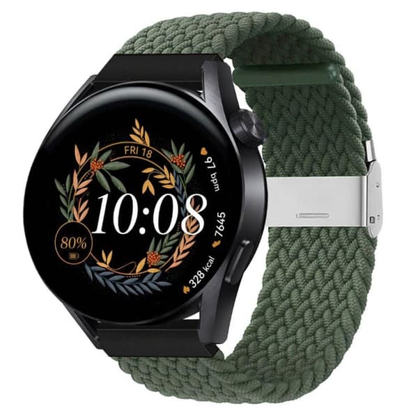 Flettet Elastisk urrem til Huawei Watch GT3 (42mm) - Army