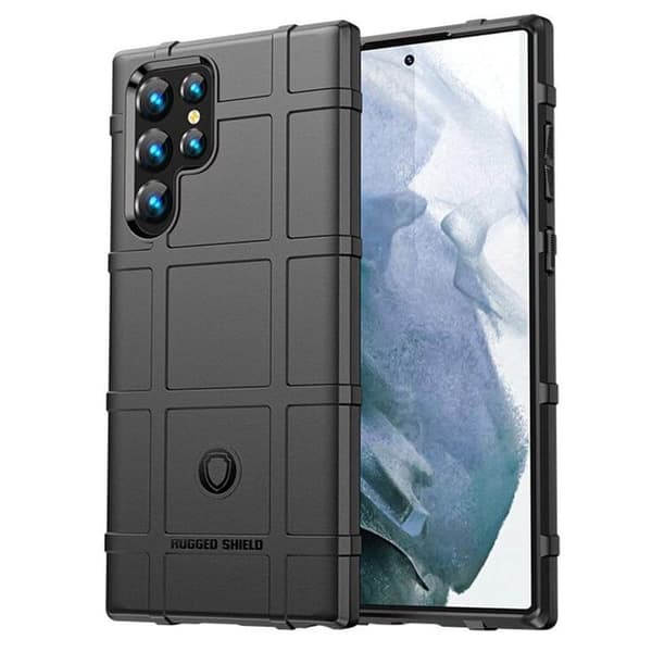 Rugged Shield cover til Samsung Galaxy S23 Ultra - Sort