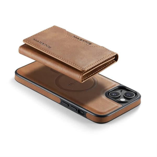 DG-Ming Magking K2 2in1 kotelo Apple iPhone 15 Plus - Ruskea