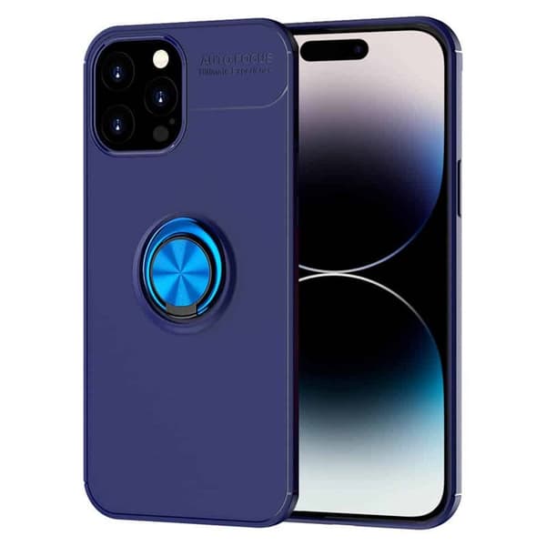 Slim Ring cover til Apple iPhone 15 Pro - Blå