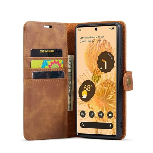 Wallet DG-Ming 2i1 til Google Pixel 8 Pro - Brun