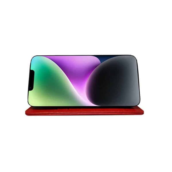 PlÃ¥nboksfodral 3-kort till Apple iPhone 14 Plus - RÃ¶d