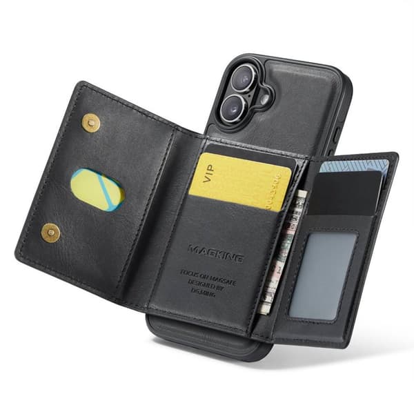 DG-Ming Magking K2 2i1 cover til Apple iPhone 16 Plus - Sort