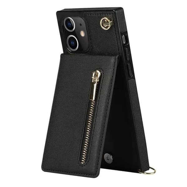 Zipper halskjede deksel til Apple iPhone 12 Mini - Sort