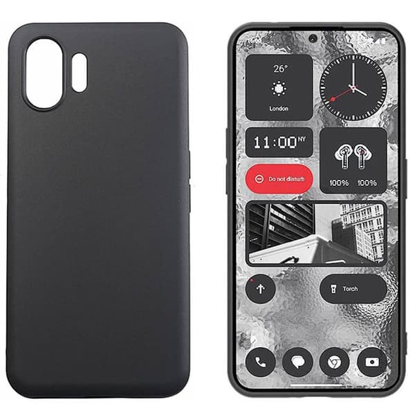 Silikondeksel til Nothing Phone (2)- Sort