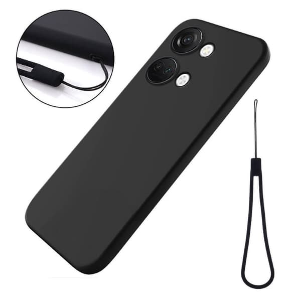 Liquid silikone cover til OnePlus Nord 3 5G - Sort