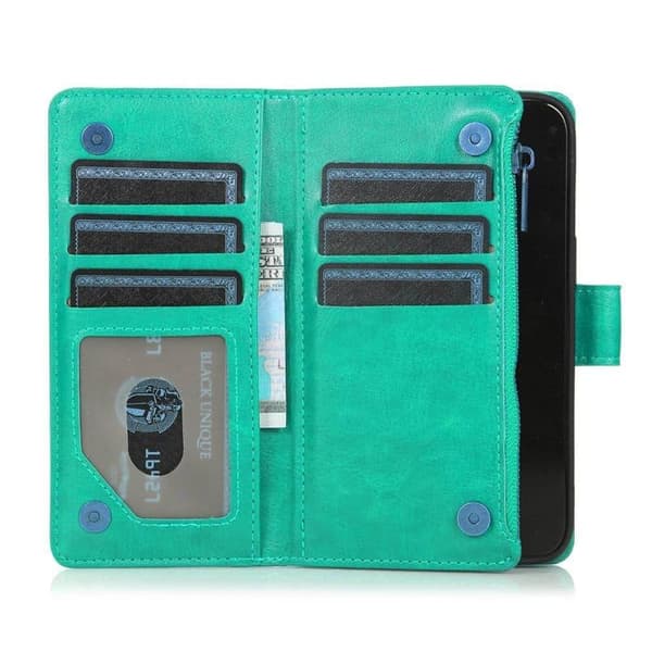 DoubleFlip Zipper 9-kort til Apple iPhone 13 Pro Max - Mynte