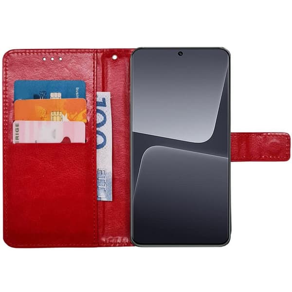 Wallet cover 3-kort til Xiaomi 13 - Rød