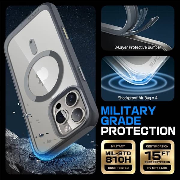 SUPCASE UB Mag cover til Apple iPhone 16 Pro Max - Grey